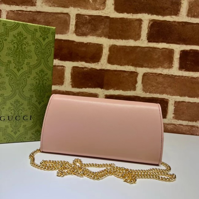 GUCCI BLONDIE WALLET ON CHAIN 725215 pink