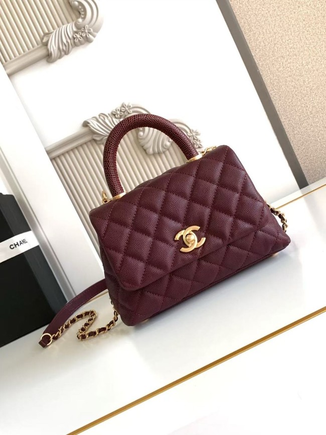 Chanel MINI FLAP BAG WITH TOP HANDLE AS2215-7