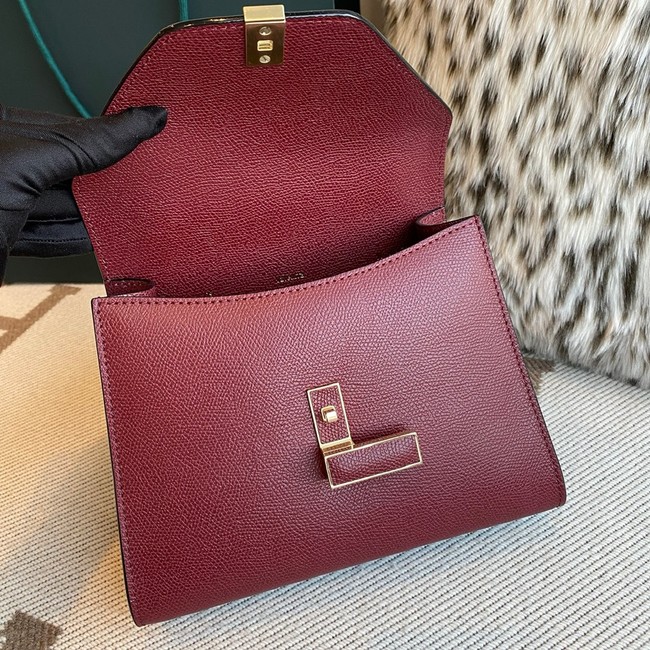 Valextra Iside Top Handle Medium Bag 56028 burgundy