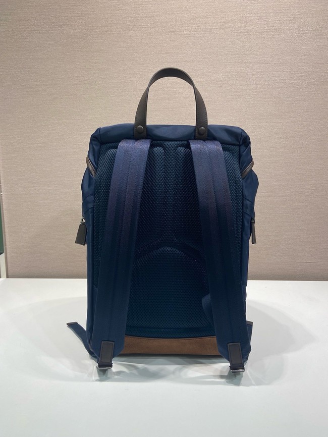 Prada Re-Nylon and Saffiano leather backpack 2VZ135 blue