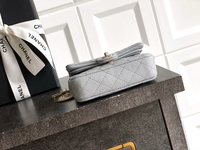 Chanel Classic Mini Bag with hook AP4760 gray