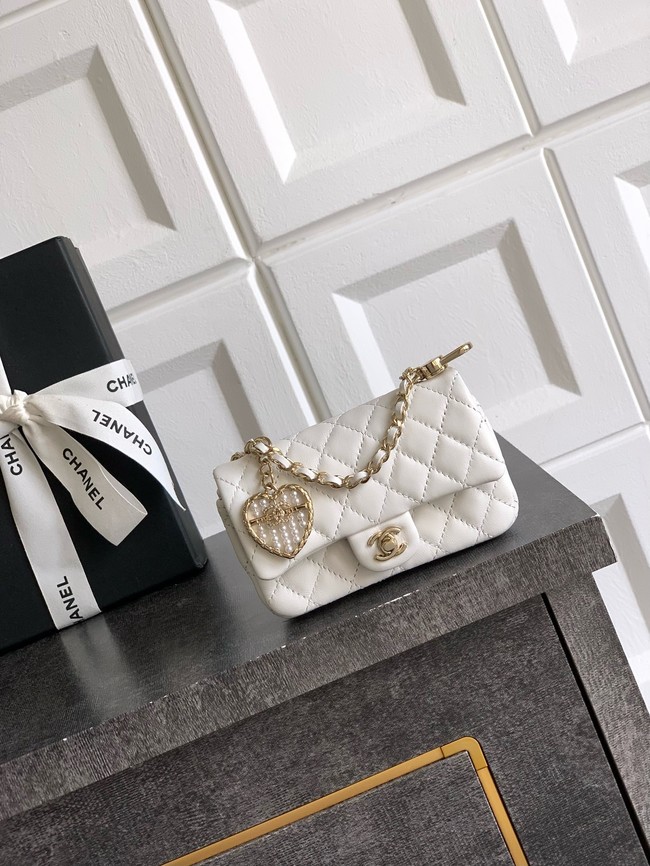Chanel Classic Mini Bag with hook AP4760 white