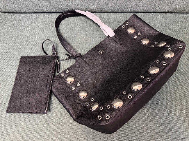 VALENTINO VLOGO calfskin Shoulder Bag 3177 dark brown