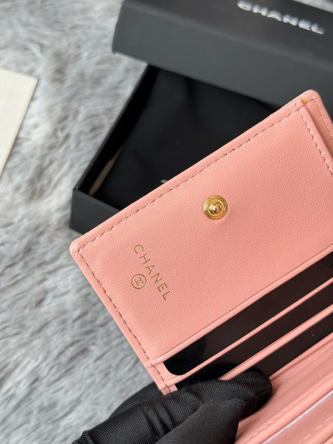 Chanel Leather Wallet A84058 pink