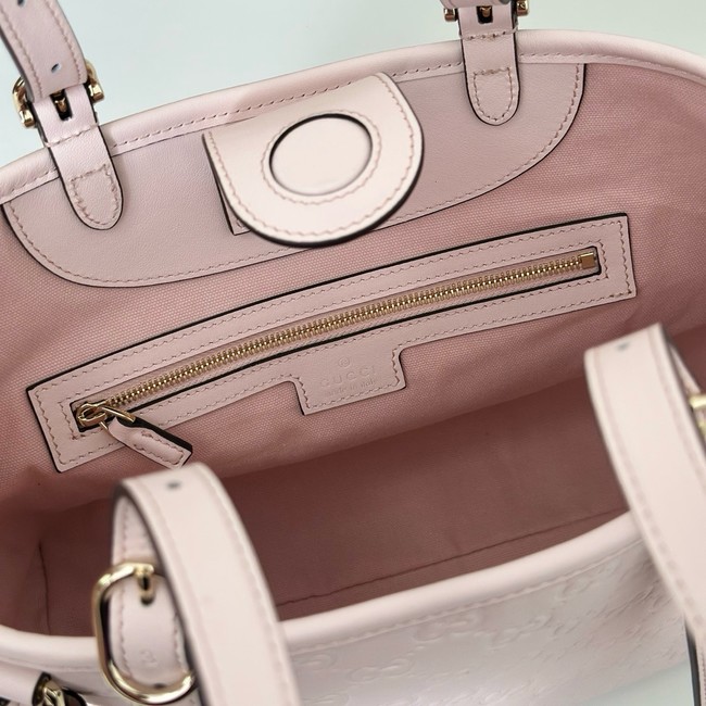 Gucci GG Emblem medium tote bag 847456 pink