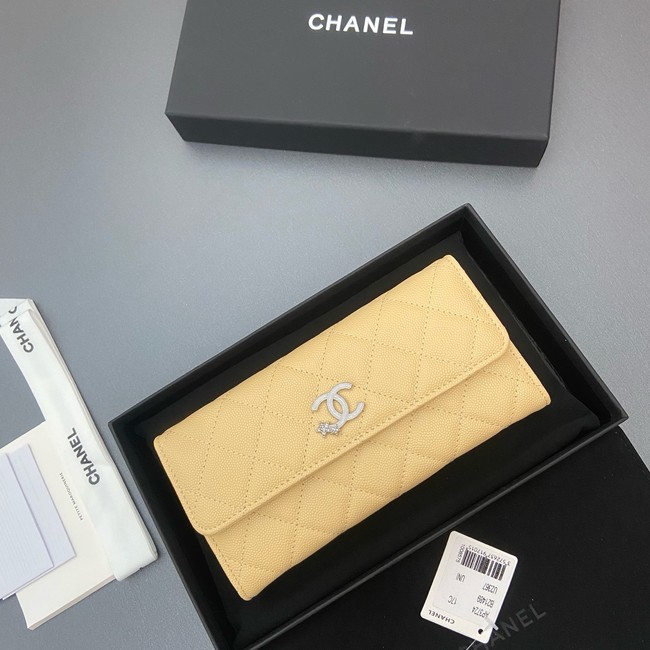 Chanel Long Flap Wallet AP3724 yellow