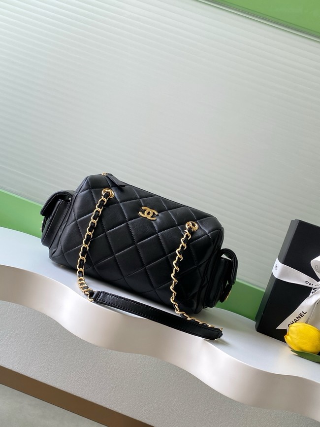 Chanel Lambskin Bowling Bag AS5791 black