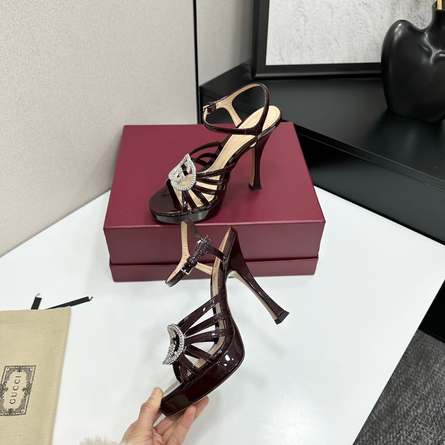 GUCCI Womens pump with crystal Interlocking G 21045-9